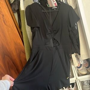 Express Romper with keyhole cut out and sinch ties